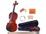 ADM 1 2 Half Size Handcrafted Solid Wood Student Violin with Starter Kits Shaped Case Violin Bow Rosin etc.