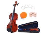 ADM 1 4 Size Handcrafted Solid Wood Student Violin with Starter Kits Shaped Case Violin Bow Rosin etc.
