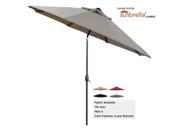 Abba Patio 9 Ft Patio Umbrella Sunbrella Fabric Aluminum Market Umbrella with Auto Tilt and Crank Alu. 8 Ribs UV Resistant Sun Proof Waterproof Wind Resist