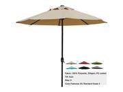 Abba Patio 9 Ft Outdoor Patio Table Aluminum Umbrella with Auto Tilt and Crank Alu. 8 Ribs Waterproof PU Coated Polyester Beige