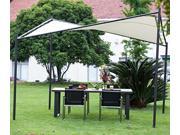 Abba Patio Steel Polyester Fabric Square Butterfly Gazebo 12 x 12 ft Ecru color