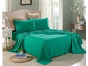 Honeymoon 1500T Brushed Microfiber Solid 4PC sheet sets Queen Blue