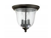 Capital Lighting 3 Light Outdoor Ceiling Fixture Old Bronze 9541OB