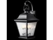 Kichler Lighting 9704BK Traditional Outdoor Wall 4 Light in Black Painted