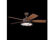Kichler Lighting 310102WCP Traditional 52 Inch Harbour Walk Patio Fan in Weathered Copper Powder Coat