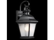Kichler Lighting 9708BK Traditional Outdoor Wall 1 Light in Black Painted
