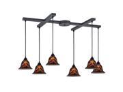 Elk Lighting Firestorm 6 Light Pendant in Satin Nickel 10144 6FS