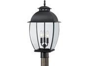 Quoizel 3 Light Bain Outdoor Fixture in Mystic Black BAN9011K