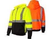 Class 3 High Viz Hooded Sweatshirts with Reflective Stripe