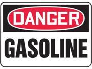 Accuform Signs 10 X 14 Black Red And White 4 mils Adhesive Vinyl Chemicals And Hazardous Materials Sign DANGER GASOLINE