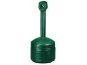 Justrite Smokers Cease fire 16 1 2 X 38 1 2 Forest Green Polyethylene Cigarette Butt Receptacle