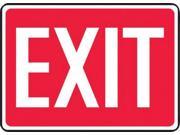 Accuform Signs 7 X 10 White And Red 4 mils Adhesive Vinyl Admittance And Exit Sign EXIT
