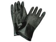 North by Honeywell Size 8 Black 11 13 mil Unsupported Butyl Chemical Resistant Gloves With Smooth Finish And Rolled Beaded Cuff