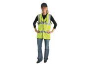 Radnor Large Yellow Lightweight Polyester And Mesh Class 2 Classic Vest With Front Hook And Loop Closure And 2 3M Scotchlite Reflective Tape Striping