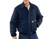Carhartt X Large Tall Dark Navy 13 Ounce Cotton Duck Flame Resistant Bomber Jacket With Quilt Lining Front Zipper Closure And 2 Inside Patch Pockets