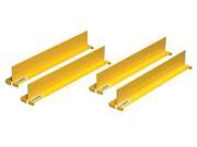 Justrite 14 5 32 X 2 X 2 1 64 Yellow Steel 4 Piece Shelf Divider