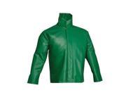 Tingley 4X 32? Green SafetyFlex 17 mil PVC And Polyester Rain Jacket With Snap And Storm Flap Closure
