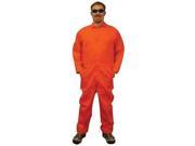 Stanco 4X Orange 9 Ounce Indura Cotton Flame Resistant Coverall With Front Zipper Closure And Elastic Waistband