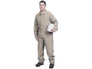 Stanco Medium Tan 9 Ounce Indura Cotton Flame Resistant Coverall With Front Zipper Closure And Elastic Waistband