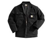 Carhartt Medium Regular Black Nylon Quilt Lined 12 Ounce Cotton Duck Arctic Traditional Coat With Front Zipper Hook And Loop Closure Triple Stitched Seams 2