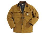 Carhartt Medium Regular Brown Nylon Quilt Lined 12 Ounce Cotton Duck Arctic Traditional Coat With Front Zipper Hook And Loop Closure Triple Stitched Seams 2