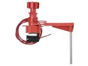Brady Red Industrial Grade Steel And Nylon Large Universal Valve Lockout With 8 Sheathed Cable And Blocking Arm
