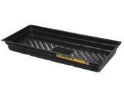 Justrite 38 X 26 X 5 1 2 EcoPolyBlend Black Recycled Polyethylene Lightweight Low Profile Spill Tray With 20 Gallon Spill Capacity