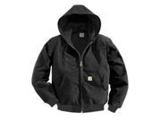 Carhartt 3X Regular Black Polyester Thermal Lined 12 Ounce Heavy Weight Cotton Duck Active Jacket With Front Zipper Closure Triple Stitched Seams 2