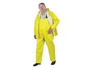 Onguard Industries Medium Yellow Webtex .6500 mm PVC And Non Woven Polyester Rain Jacket With Storm Flap Front Zipper Closure And Attached Hood