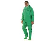 Onguard Industries Medium Green Chemtex 3.5 mil PVC On Nylon Polyester Chemical Protection Coveralls With Hood And Inner Cuffs