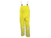 Tingley 2X Fluorescent Yellow Green Comfort Brite 14 mil PVC And Polyester Class E Level 2 Flame Resistant Rain Bib Overalls With Fly Front And Snap Closure And