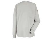 VF Imagewear Bulwark X Large Regular Gray 6.25 Ounce Excel FR Cotton Long Sleeve Flame Resistant T Shirt With 1 Chest Pocket