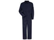 VF Imagewear Bulwark 52 Regular Navy Blue 6 Ounce Excel FR ComforTouch Cotton Nylon Flame Resistant Deluxe Coverall With Concealed 2 Way Front Zipper