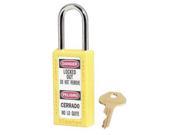 Master Lock Yellow 1 1 2 X 3 Zenex Thermoplastic Bilingual Lightweight Safety Lockout Padlock With 1 1 2 Shackle 6 Locks Per Set Keyed Differently