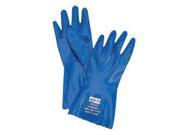 North by Honeywell Size 8 Blue Nitri Knit 12 Interlock Knit Lined 1 Supported Nitrile Chemical Resistant Gloves With Rough Finish And Pinked Cuff