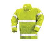 Tingley X Large 31 Fluorescent Yellow Green Comfort Brite 14 mil PVC And Polyester Class 3 Level 2 Flame Resistant Rain Jacket With Storm Fly Front And