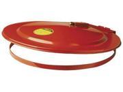 Justrite 22 1 2 22 3 4 Red Steel Self Closing Drum Cover With Fusible Link For 55 Gallon Drums