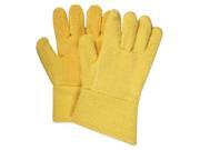 National Safety Apparel Large 12 Yellow 20 Ounce Kevlar Terrybest Terry Cloth Reversed Wool Lined Heat Resistant Gloves With Kevlar Terry Cuff