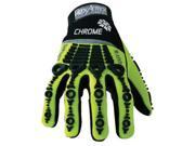 HexArmor Size 11 Hi Viz Green And Black Chrome Series Clute Cut SuperFabric And Synthetic Leather Reusable Cut Resistant Gloves With Elastic Cuff SuperFabric L