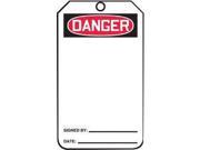 Accuform Signs 5 3 4 X 3 1 4 Black Red And White HS Laminate English Accident Prevention Safety Tag DANGER With Pull Proof Metal Grommeted 3 8 Reinforced