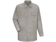 VF Imagewear Bullwark TuffWeld Large Regular Silver Gray Cotton Flame Resistant Long Sleeve Work Shirt