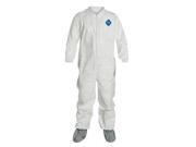DuPont 4X White Safespec 2.0 5.4 mil Tyvek Disposable Coveralls With Front Zipper Closure Elastic Waist And Set Sleeves 25 Per Case