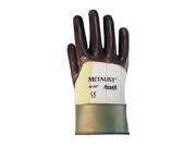 Ansell Size 7 Metalist Medium Duty Cut Resistant Brown Nitrile Foam Palm Coated Work Gloves With Two Piece DuPont Kevlar And Cotton Liner And Safety Cuff