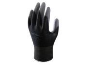 SHOWA Best Glove Large SHOWA 13 Gauge Abrasion Resistant Dark Gray Polyurethane Palm Coated Work Gloves With Black Seamless Nylon Knit Liner And Knit Wrist