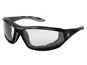 Crews Rattler Regular Safety Glasses With Black Polycarbonate Frame And Clear Polycarbonate Duramass Anti Fog Anti Scratch Lens