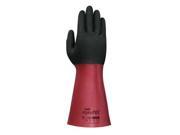 Ansell Size 11 Black And Red AlphaTEC 12 Knit Lined Acrylic Lined 13 mil Supported Nitrile Chemical Resistant Gloves With Ansell GRIP Technology Finish And Gau