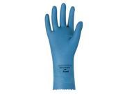 Ansell Size 8 Sky Blue Natural Blue 12 17 mil Unsupported Natural Rubber Latex Light Duty Chemical Resistant Gloves With Fishscale Grip Finish And Pinked Cuff