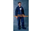 Radnor X Large Blue Spunbond Polypropylene Disposable Coveralls With Front Zipper Closure