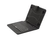 iRULU Leather USB Keyboard Case for 10 Inch Touch Screen Tablet with Buttons and Stand Black