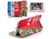 For 4.7 iPhone 6 Christmas Pattern PU TPU Back Case Cover Shell Protector
